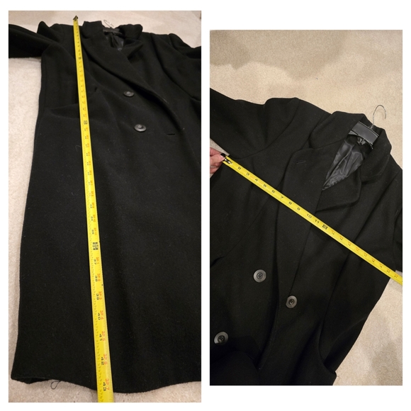 Vintage DONNY BROOK WOOL COAT JACKET DOUBLE BREASTED BUTTON UP LONG SIZE 10P - Picture 15 of 16